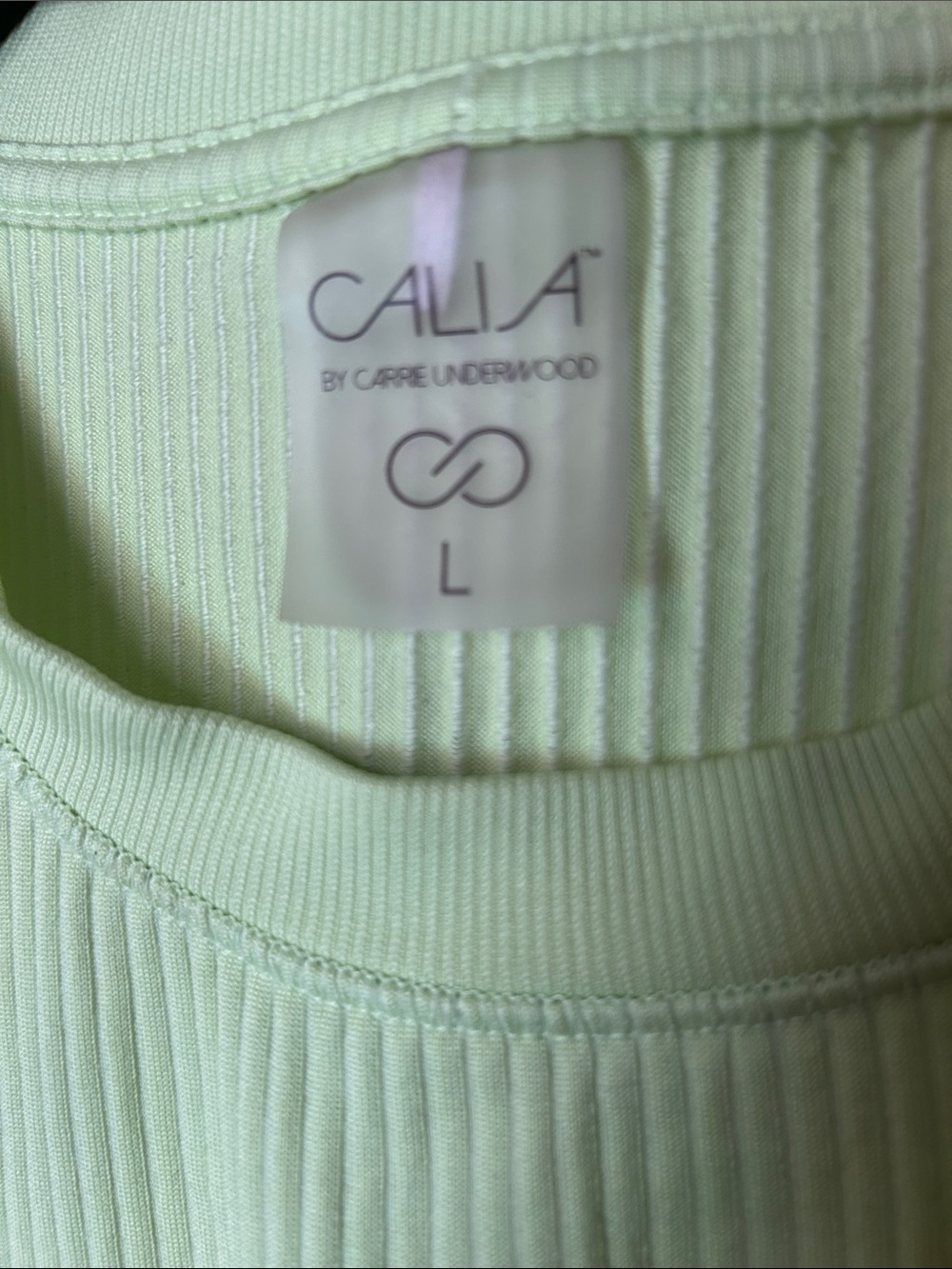CALIA by Carrie Underwood Neon Lime Ribbed Tank - Picture 2 of 4